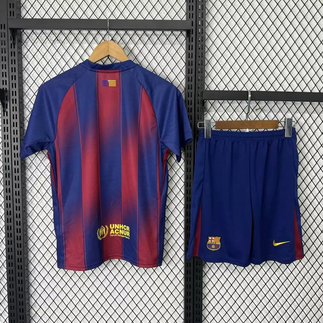 Maillot Enfant Barcelone Domicile 2025/2026 Le Footballeur Shop
