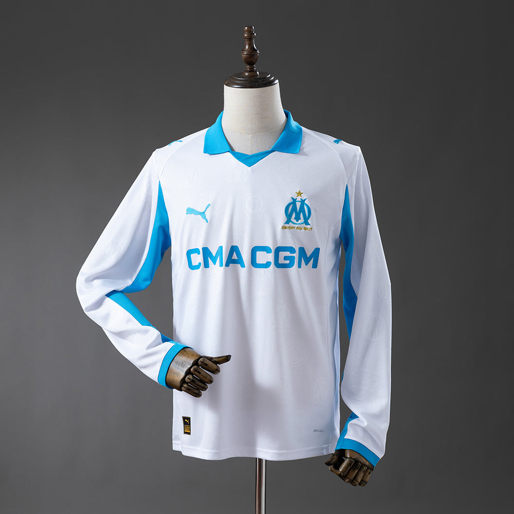 MAILLOT MANCHES LONGUES MARSEILLE OM DOMICILE 2025/2026