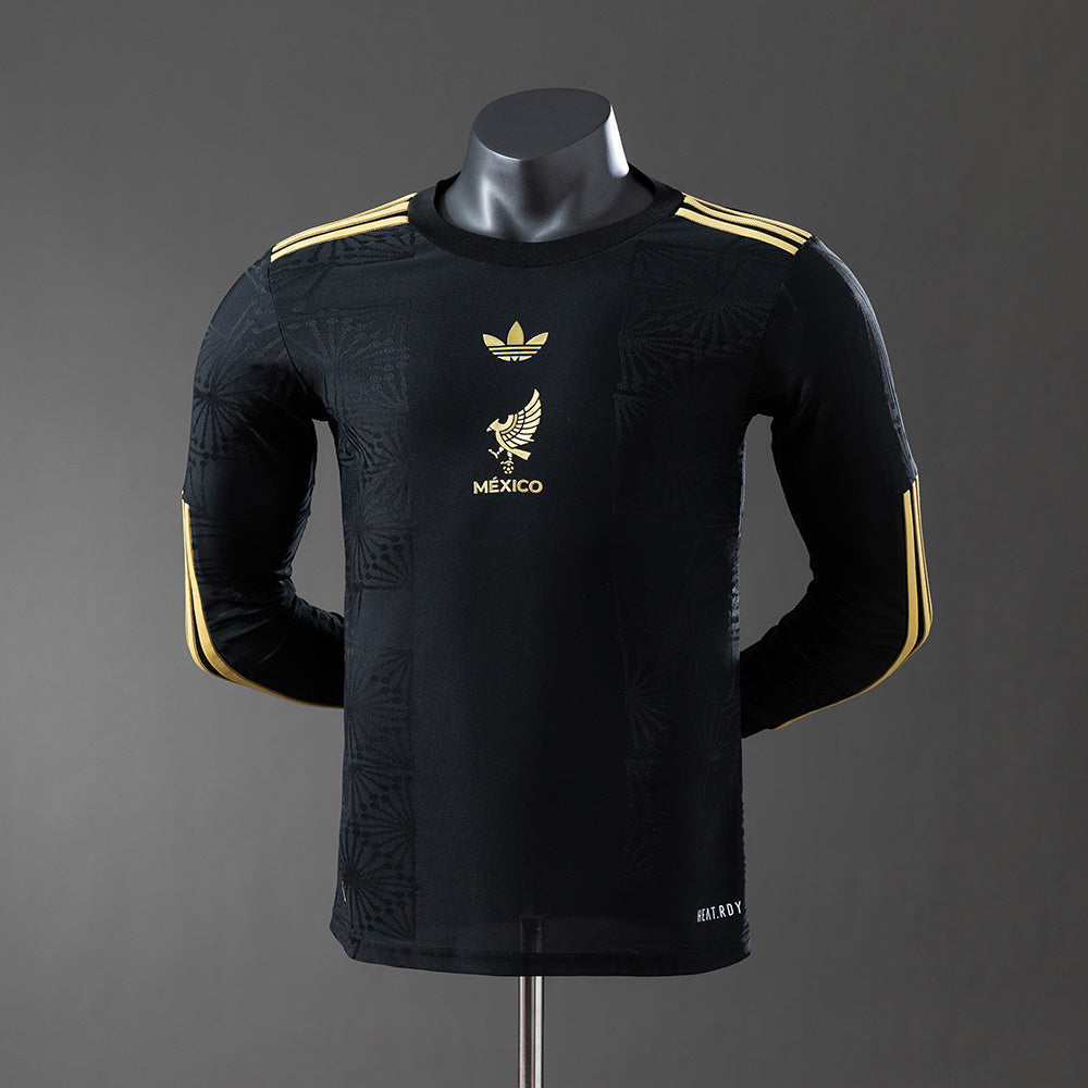 MAILLOT MEXIQUE NOIR MANCHES LONGUES