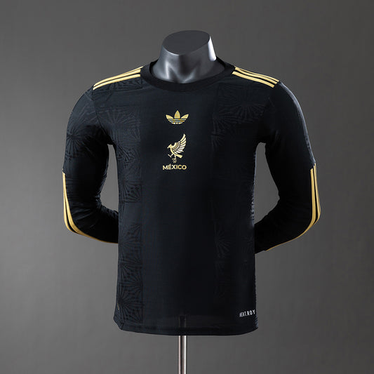 MAILLOT MEXIQUE NOIR MANCHES LONGUES
