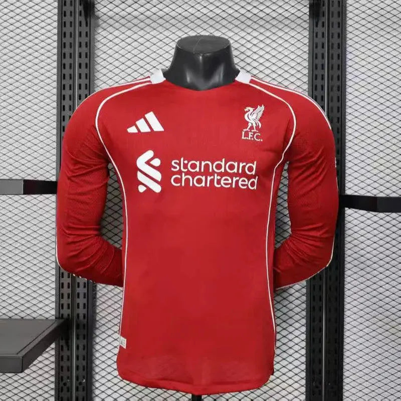 Maillot Manches Longues Liverpool Domicile 2025/2026 Le Footballeur Shop