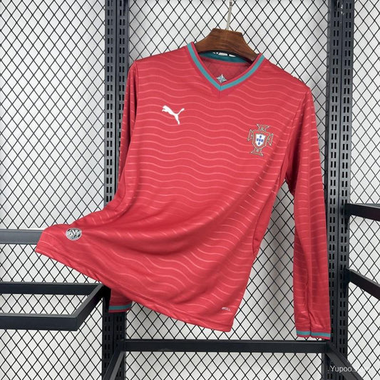 Maillot Portugal Domicile Coupe du Monde 2026 Manches Longues