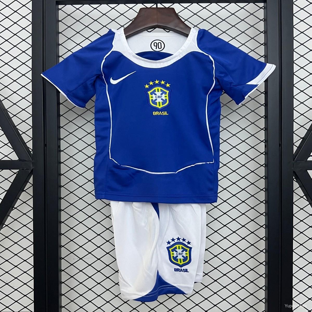 Maillot Rétro Kids Brésil 2004 Bleu