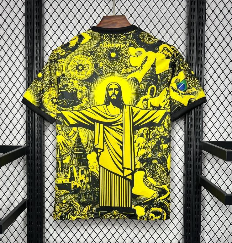 Maillot Concept Brésil Christ Jaune et Noir