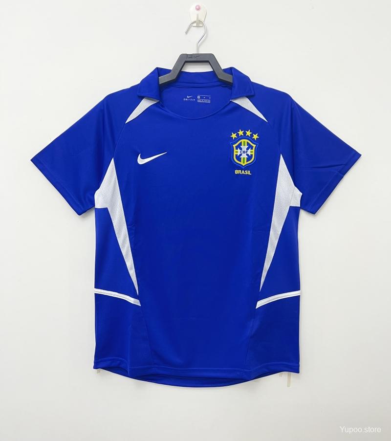 Maillot Rétro Brésil 2002 Bleu