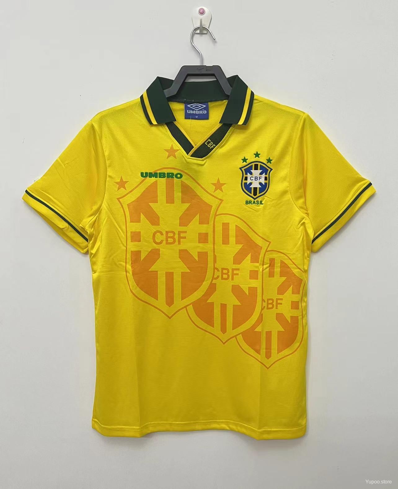 Maillot Rétro Brésil 1994 Jaune