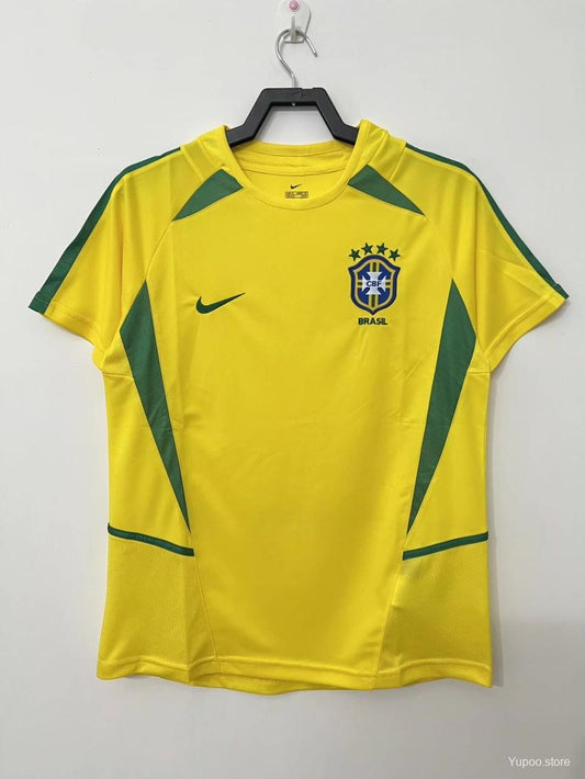Maillot Rétro Brésil 2002 Jaune
